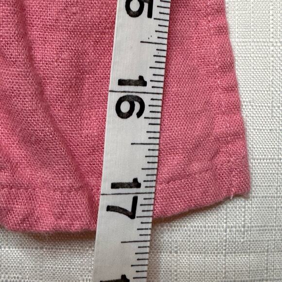 Linen Button Down Women's 18/20W Embellished Cottagecore Grannycore Summer Beach - Picture 8 of 10